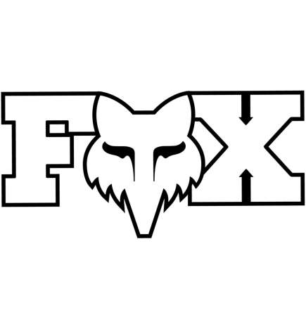 FOX Adesivo 7" - Corporate Logo - bianco